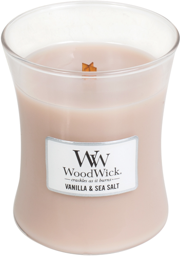 WoodWick sviečka stredná Sea Salt Vanilla