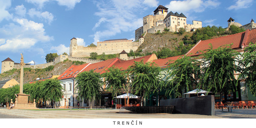 (A6) Pohľadnica panoráma Trenčín