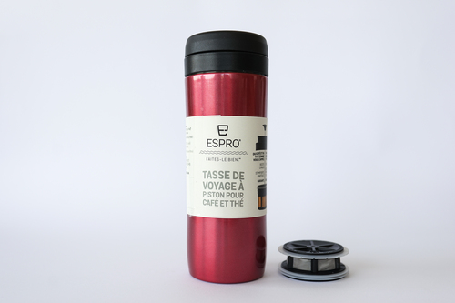 Espro Travel Press červený + filter na čaj 350 ml