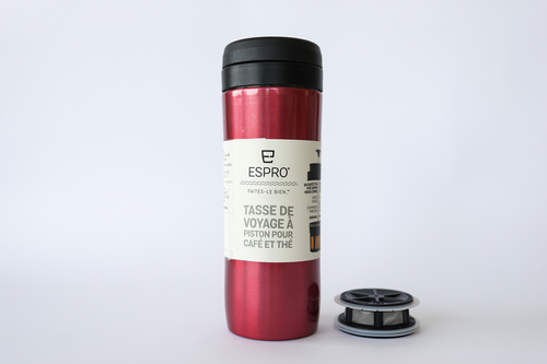 Espro Travel Press červený + filter na čaj  350 ml