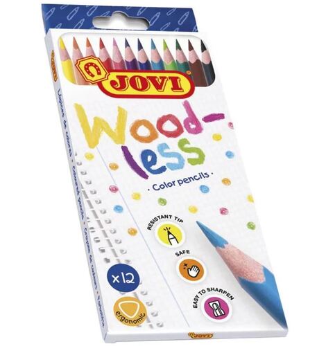 JOVI bezdrevné pastelky trojhranné 12 ks