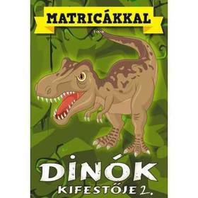 Dínók kifestője 2. - matricás kifestő