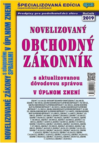 Novelizovaný obchodný zákonník 10/2019