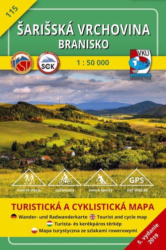 Kniha Šarišská vrchovina Branisko 1:50 000 (5.vydanie)