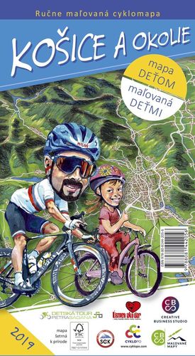 Kniha Košice a okolie - ručne maľovaná cyklomapa 2019