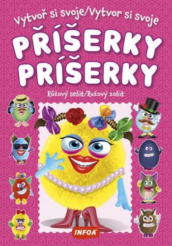 Kniha Vytvor si svoje príšerky / Ružový zošit + samolepky