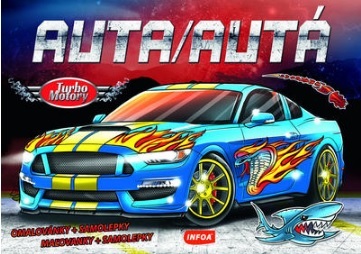 Kniha Turbo Motory – Autá - maľovanky + samolepky