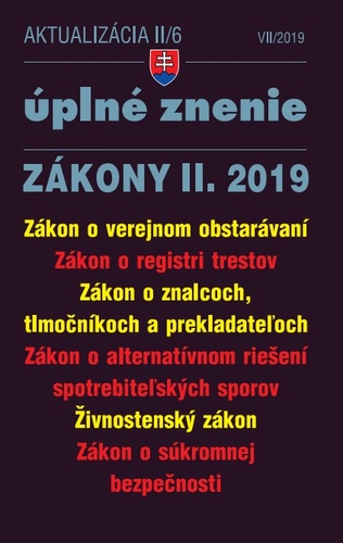 Zákony 2019 II aktualizácia II 6 - Úplné znenie po novele - Verejné obstarávanie