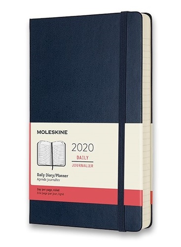 Diár MOLESKINE 2020 denný tvrdý modrý L