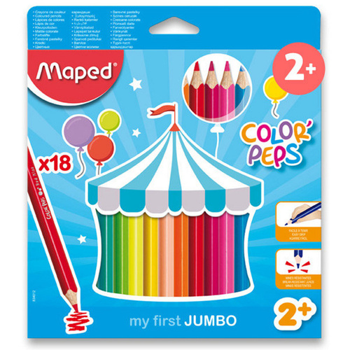 Kniha Maped Pastelky MAPED Color' Peps Jumbo trojhranné 24 ks