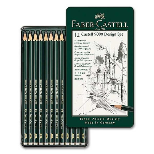 Faber-Castell Grafitová Ceruzka Faber-Castell Castell Design set plechová krabička 12 ks
