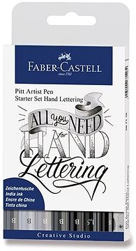 Popisovač Faber-Castell Pitt Artist Pen Hand Lettering 9 ks
