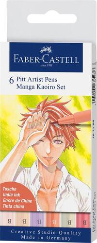 Faber-Castell Popisovač Faber-Castell Pitt Artist Pen Manga Kaoiro 6 ks