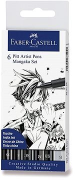Popisovač Faber-Castell Pitt Artist Pen Manga Mangaka 6 ks