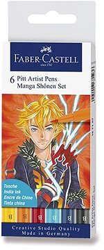 Faber-Castell Popisovač Faber-Castell Pitt Artist Pen Manga Shonen 6 ks