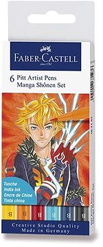Popisovač Faber-Castell Pitt Artist Pen Manga Shonen 6 ks