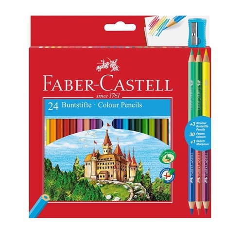 Pastelky Faber-Castell 24 ks + 6 ks