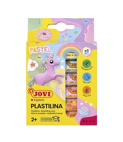 JOVI plastelína pastelové farby 6x15 g