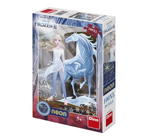 Kniha Puzzle 100XL Frozen II neon