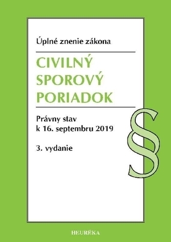 Civilný sporový poriadok Úzz 3. vydanie, 2019