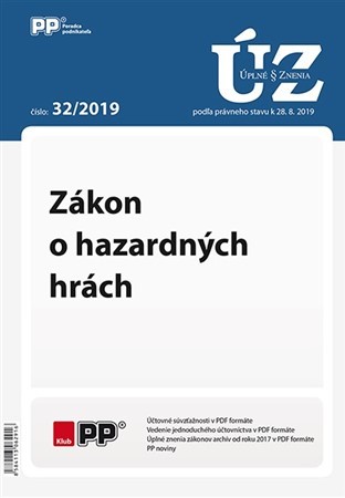 UZZ 32/2019 Zákon o hazardných hrách