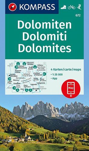 Dolomiten/Dolomites/Dolomiti - č. 672, 1: 35 000