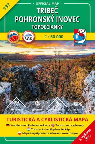 Tribeč, Pohronský Inovec, Topoľčianky  - TM 137, 1: 50 000