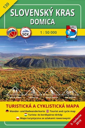 Slovenský kras, Domica - TM 139, 1: 50 000