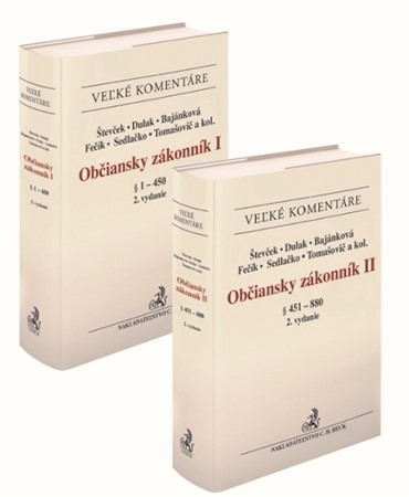 Občiansky zákonník I a II. zväzok. Komentár (2. vydanie) - Kolektív autorov,Marek Števček