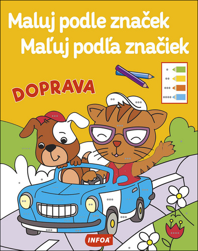 Kniha Maľuj podľa značiek - Doprava
