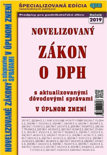 Novelizovaný zákon o DPH 15/2019