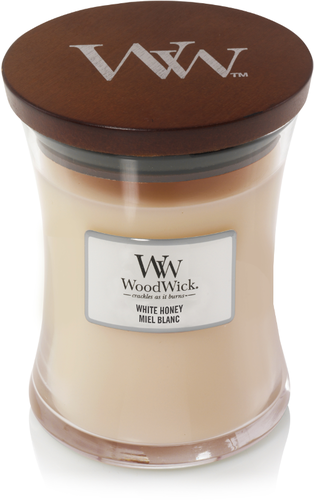 WoodWick sviečka stredná White Honey