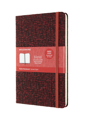 Zápisník MOLESKINE Blend 19 lin. tmavo červený L