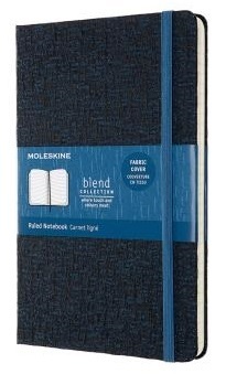 Zápisník MOLESKINE Blend 19 linajkový tm. modrý L