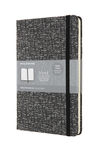 Zápisník MOLESKINE Blend 19 linajkový tm. šedý L