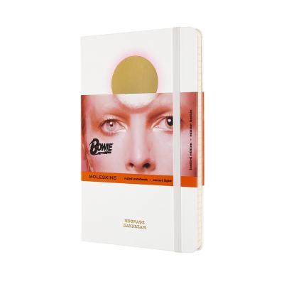 Zápisník MOLESKINE D. Bowie linajkový biely L