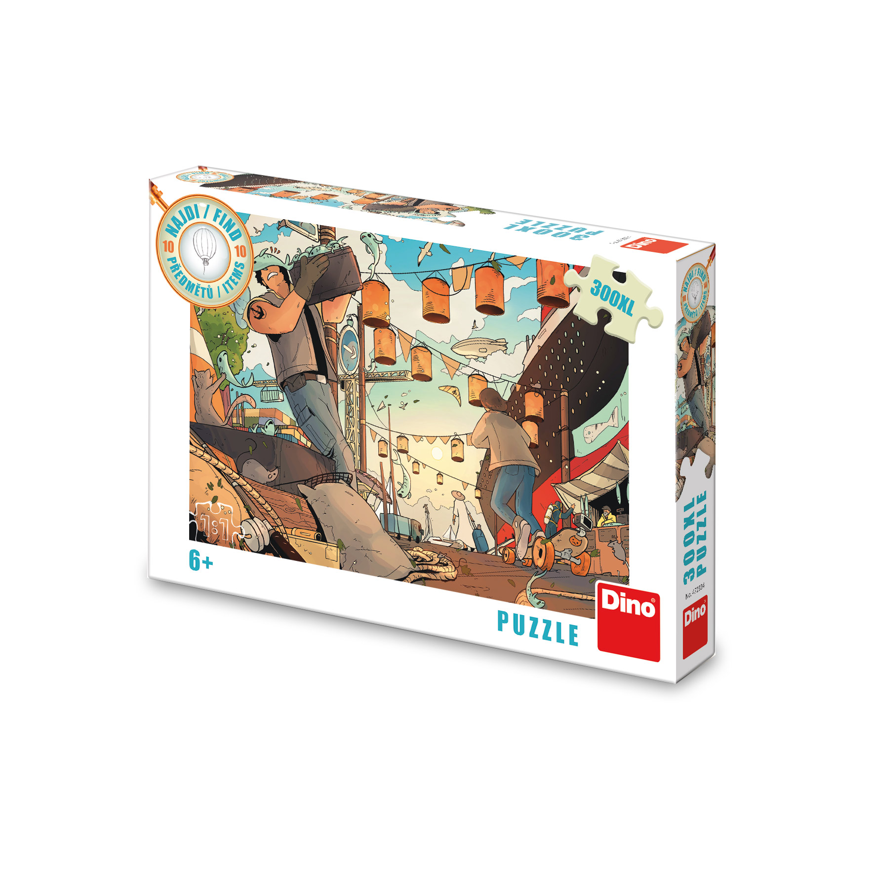 Puzzle Nájdi 10 predmetov: Prístav 300 XL Dino