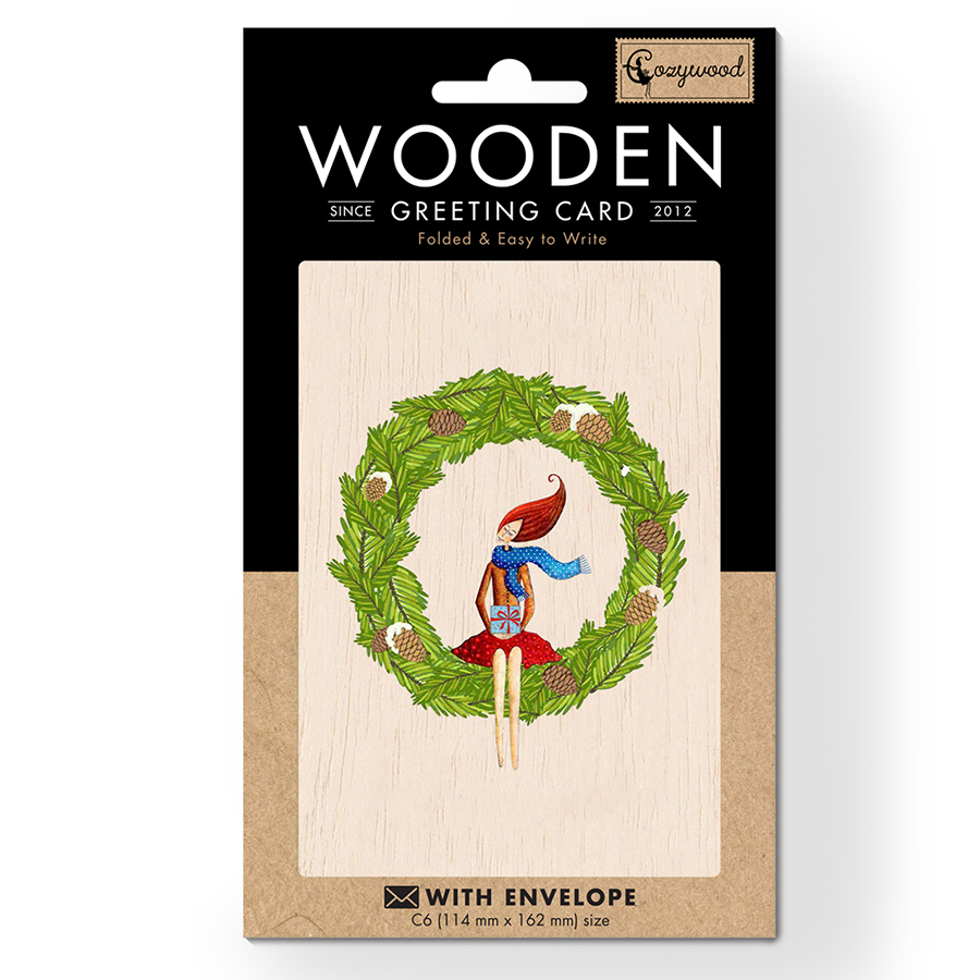 Drevené blahoželanie Veniec Cozywood