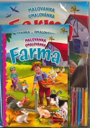 Kniha Komplet Farma (2 maľovanky+2 aktivity zošity + farebné ceruzky)