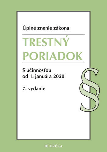 Trestný poriadok Úzz, 7. vydanie, 2020
