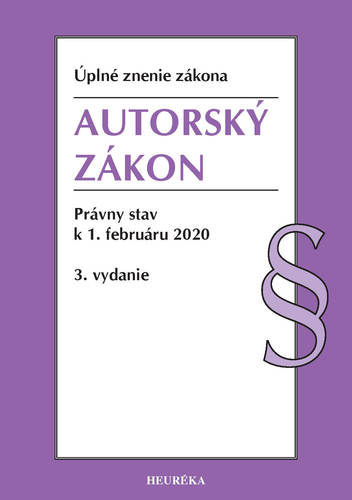 Autorský zákon Úzz, 3. vydanie, 2020