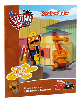 Statečná autíčka - Omalovánky s předlohou