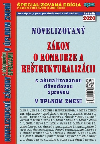 Novelizovaný zákon o konkurze a reštrukturalizácii 4/2020