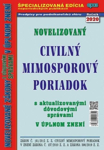 Novelizovaný civilný mimosporový poriadok 7/2020
