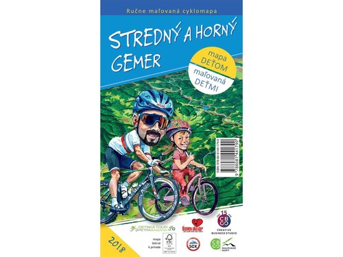 Kniha Ručne maľovaná cyklomapa Stredný a Horný Gemer