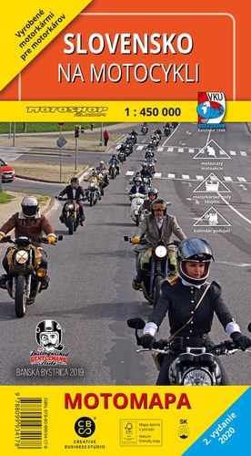 Mapa Slovensko na motocykli - 1: 450 000