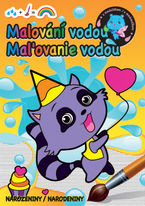 Kniha Narodeniny maľovanie vodou