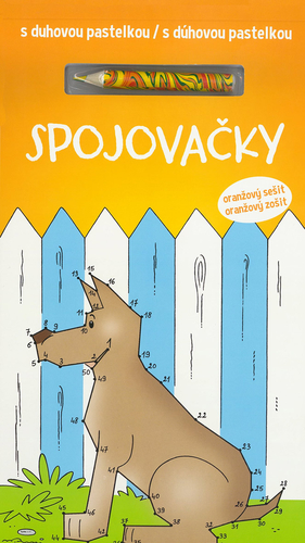 Spojovačky s dúhovou pastelkou – oranžový zošit