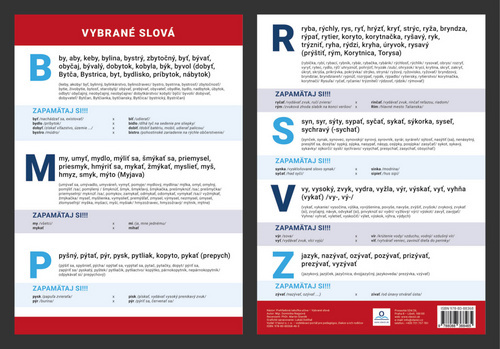 Kniha Prehľadová tabulka učiva Vybrané slová