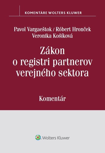 Kniha Zákon o registri partnerov verejného sektora